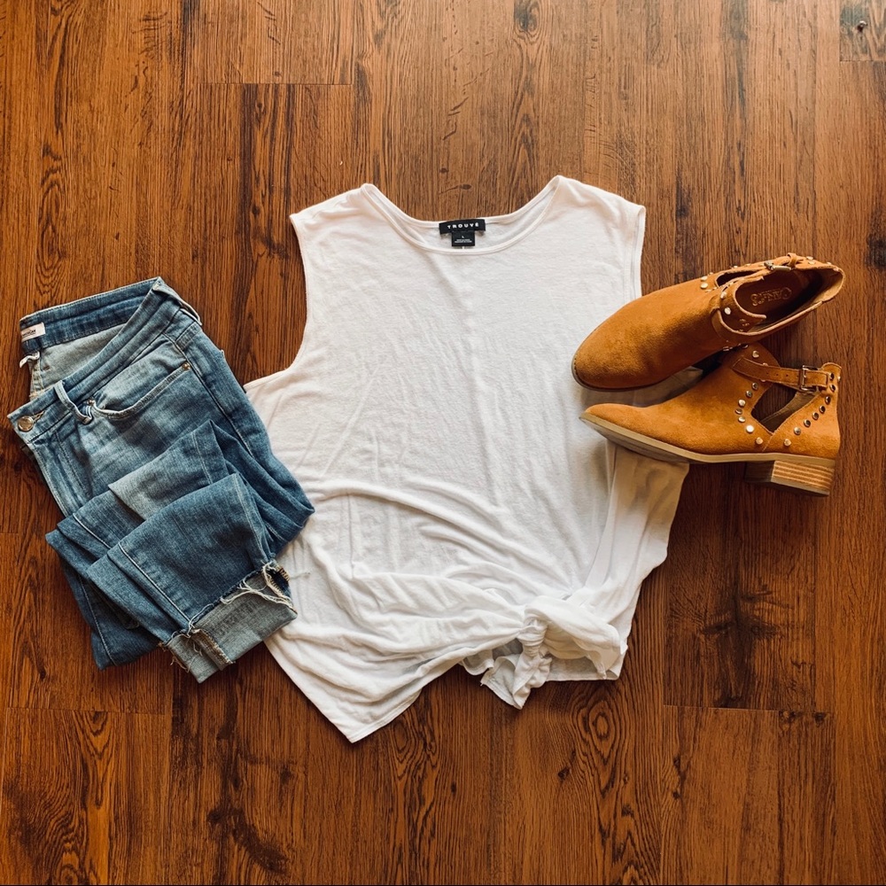 Trouvé from Nordstrom Tie Front Tank